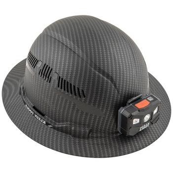 HARD HATS | Klein工具60347优质KARBN图案C级，通风，全边安全帽，带充电灯