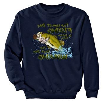 HOODIES AND SWEATSHIRTS | Buzz Saw "The Worst Day Fishing Is Better Than the Best Day at Work" Crewneck Sweatshirt
